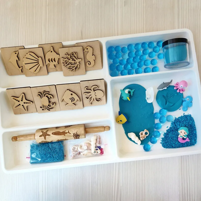 Ocean Theme Play Dough Sensory DIY KIT