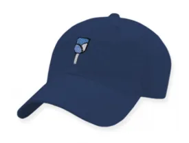 Pickleball Paddle Needlepoint Performance Hat - Navy