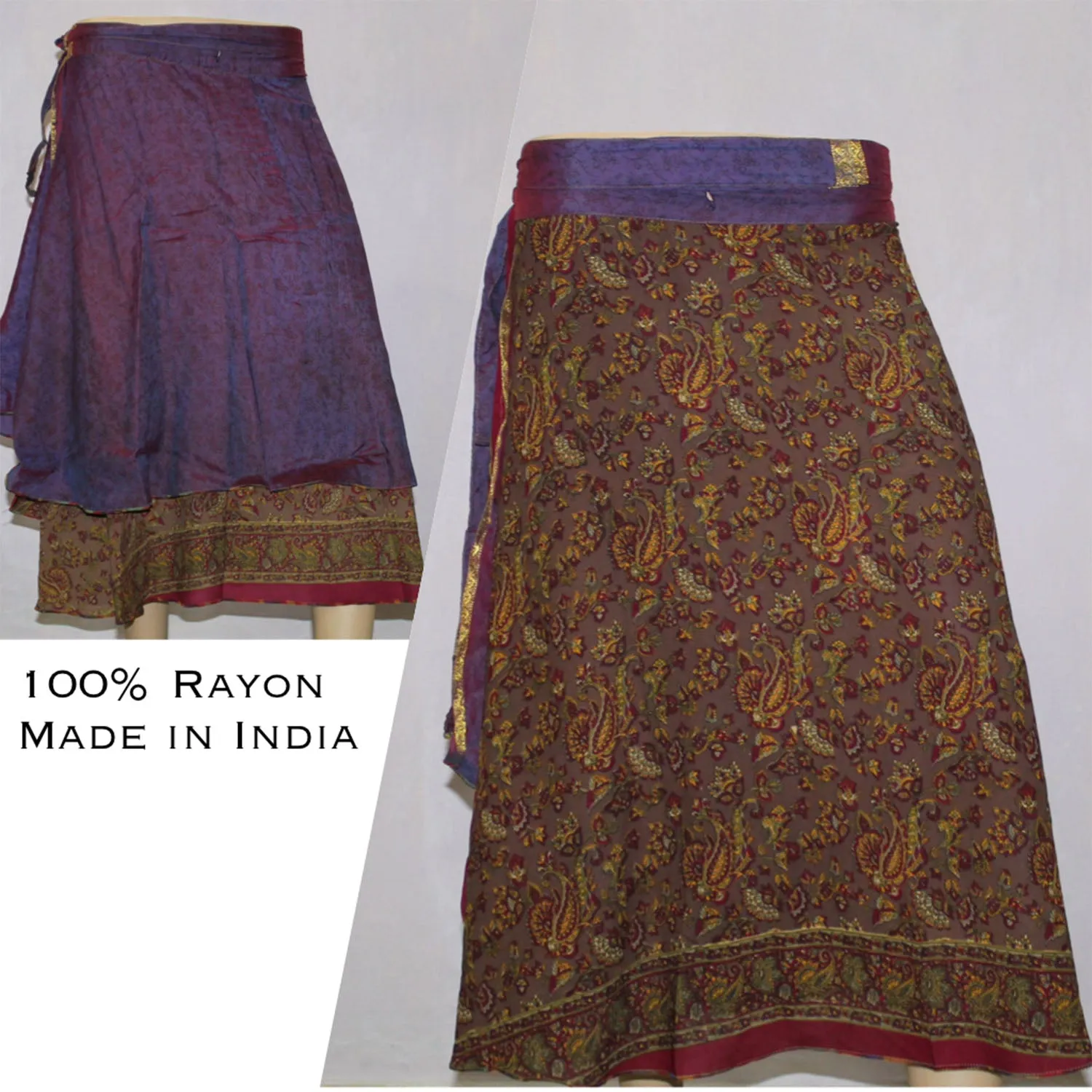 Printed Reversible Wrap Around Skirts