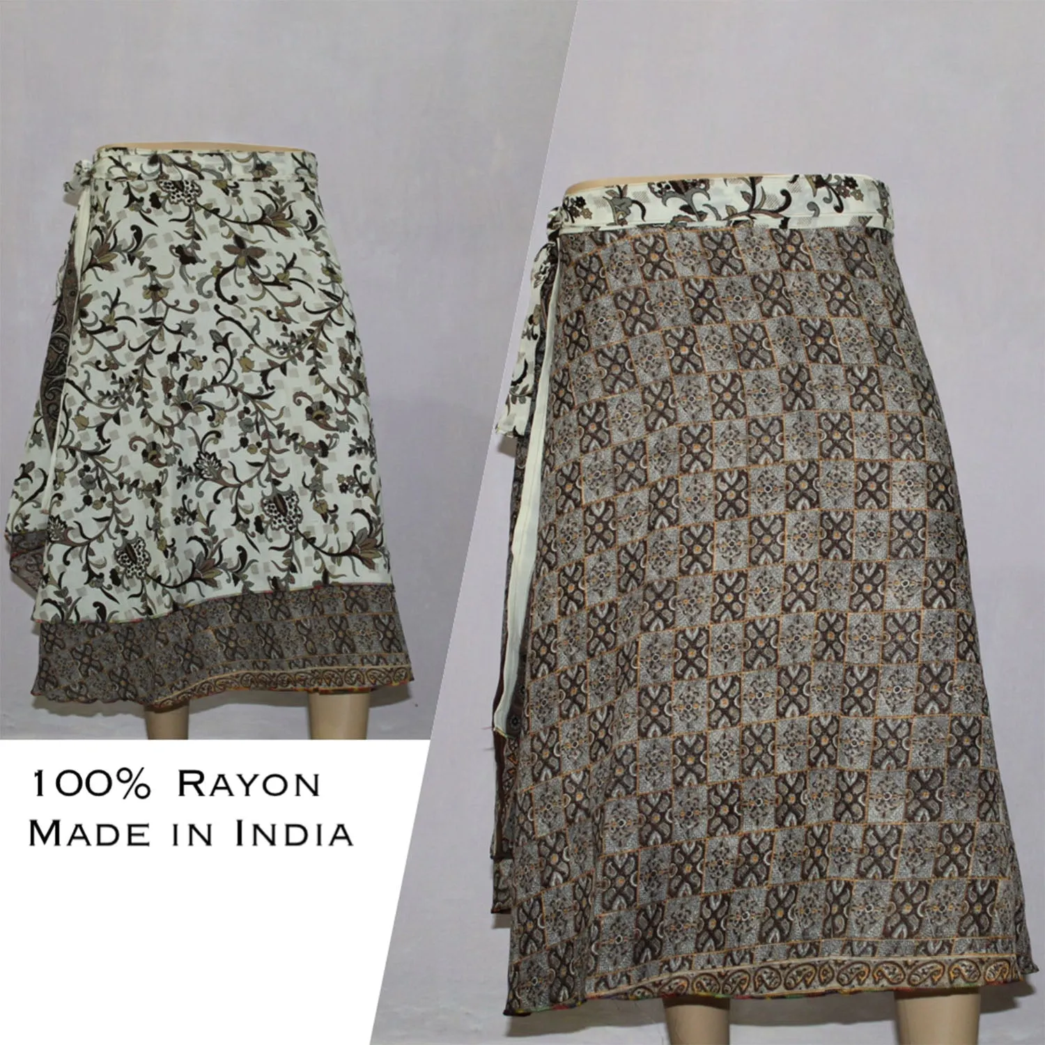 Printed Reversible Wrap Around Skirts