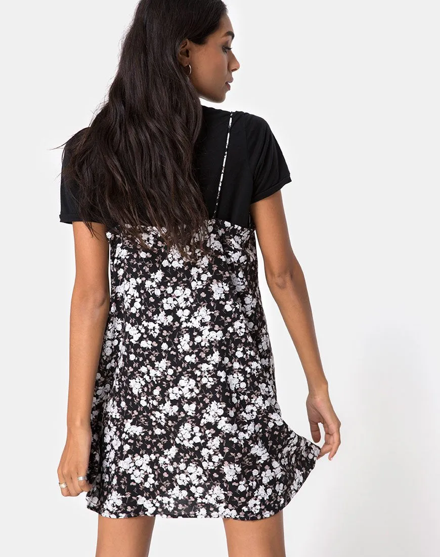 Sanna Slip Dress in Dark Wild Flower