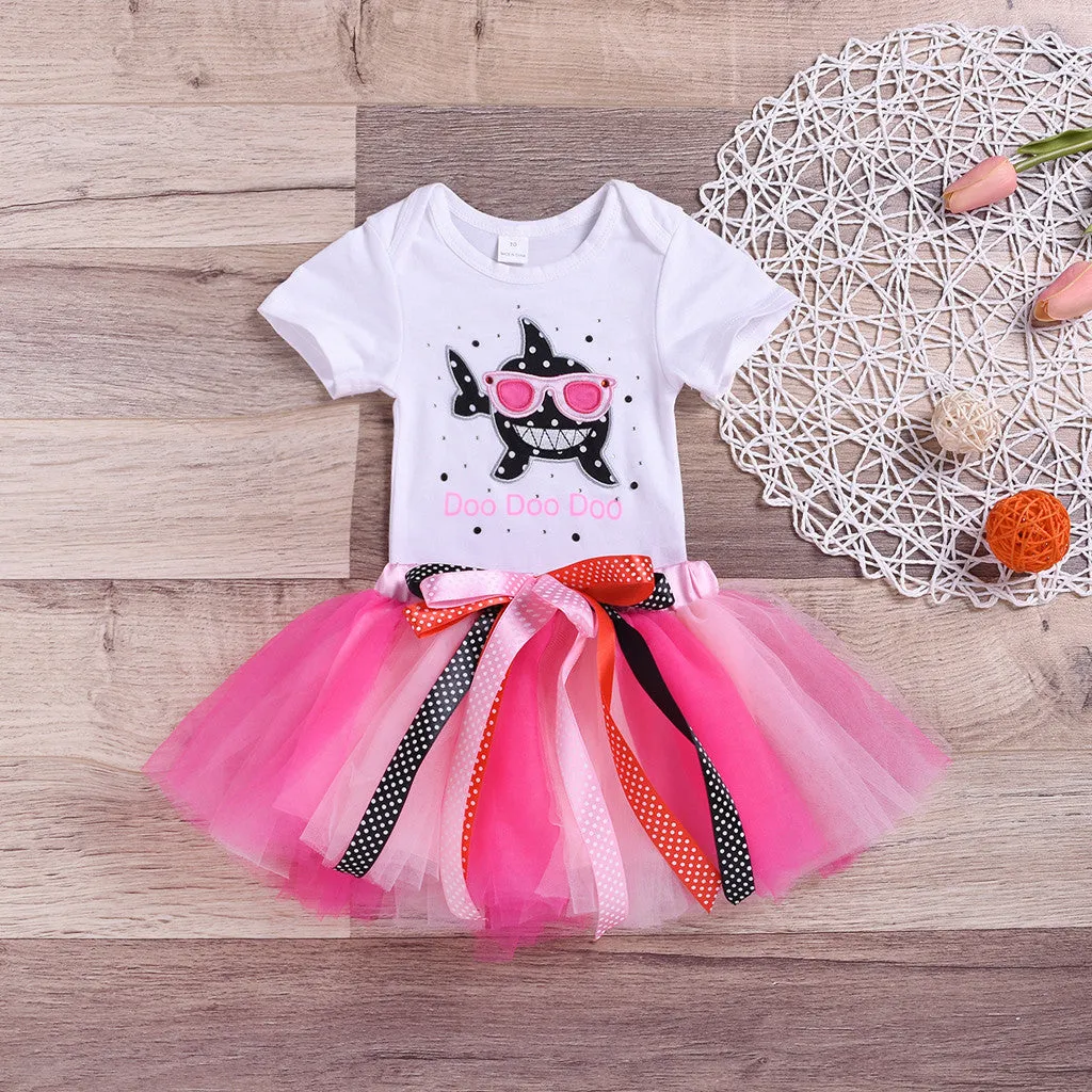 Shark Onesie & Tutu Skirt Set