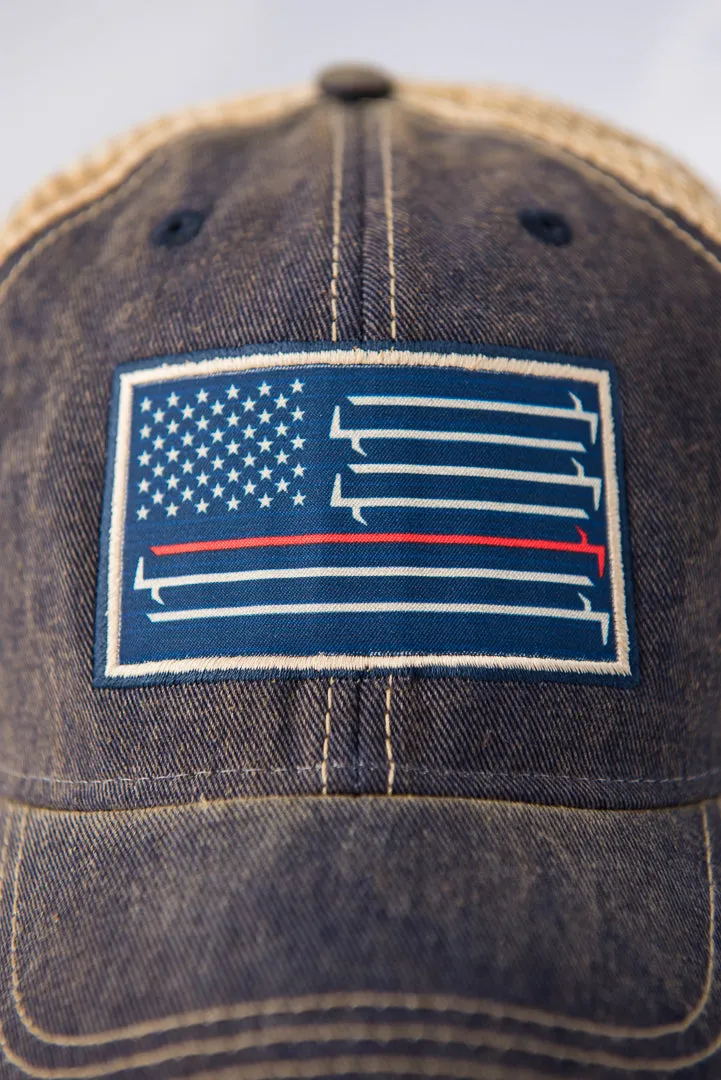 Stars And Bars Legacy Trucker - Blue Snapback Hat