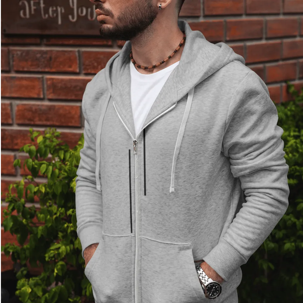 Striped Zip Hoodie for Men