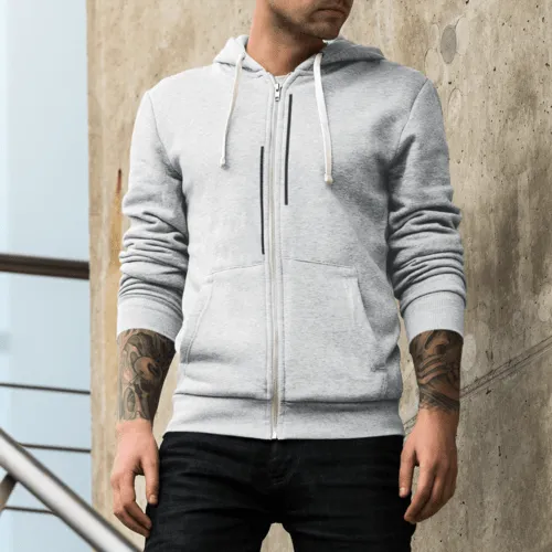 Striped Zip Hoodie for Men