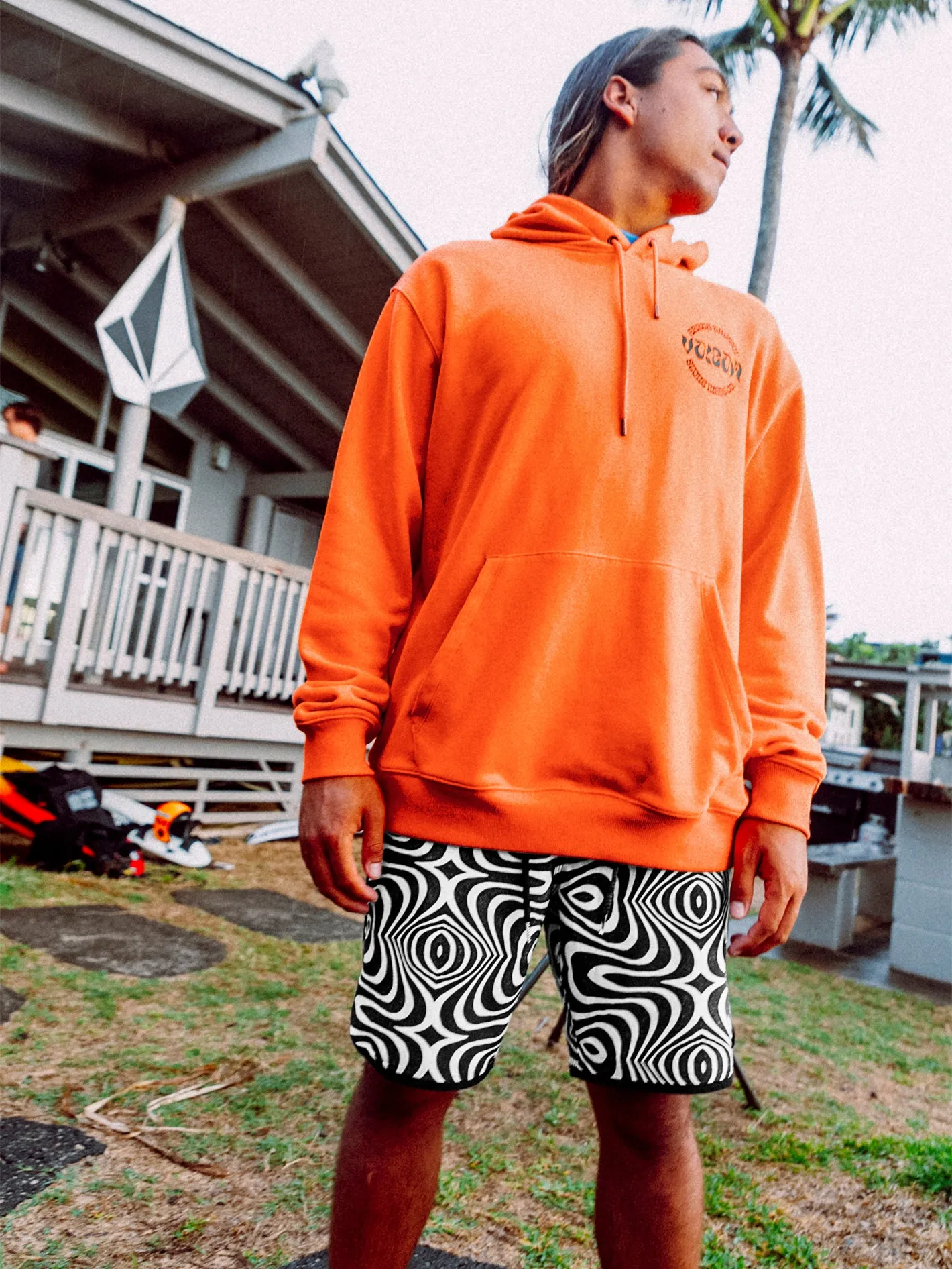 Terry Stoned Hoodie - Turbo Orange