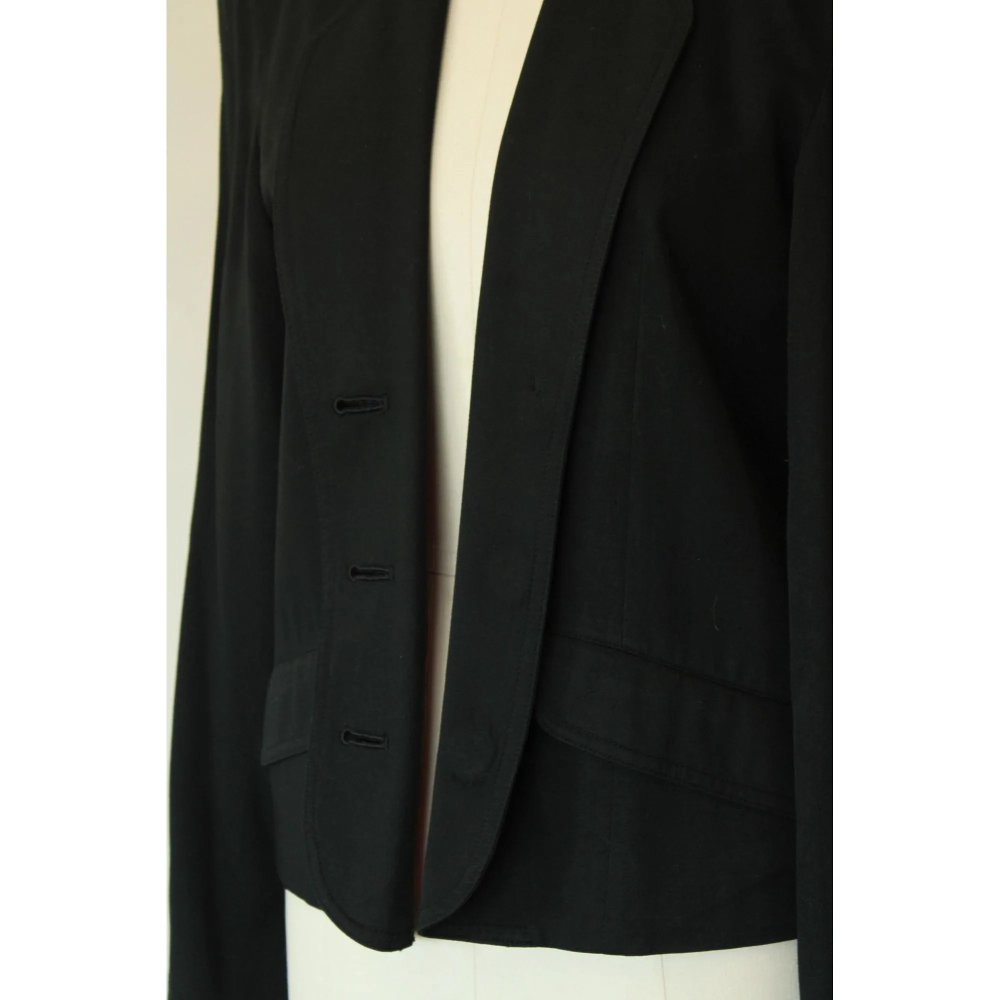 Vintage 1990s 2000s Liz Sport Petite Black Blazer