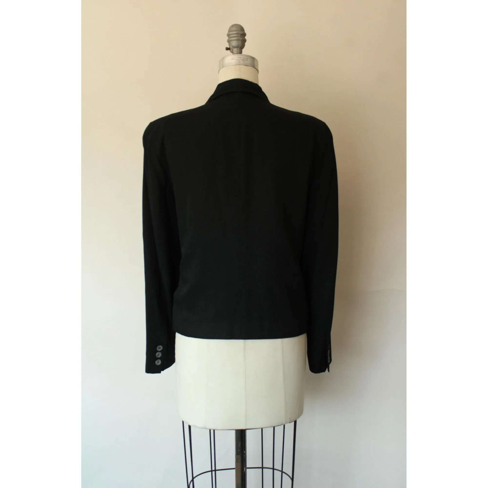 Vintage 1990s 2000s Liz Sport Petite Black Blazer