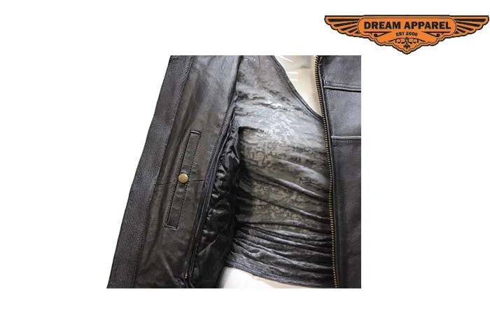 Womens Soft Leather Jacket With Airvents