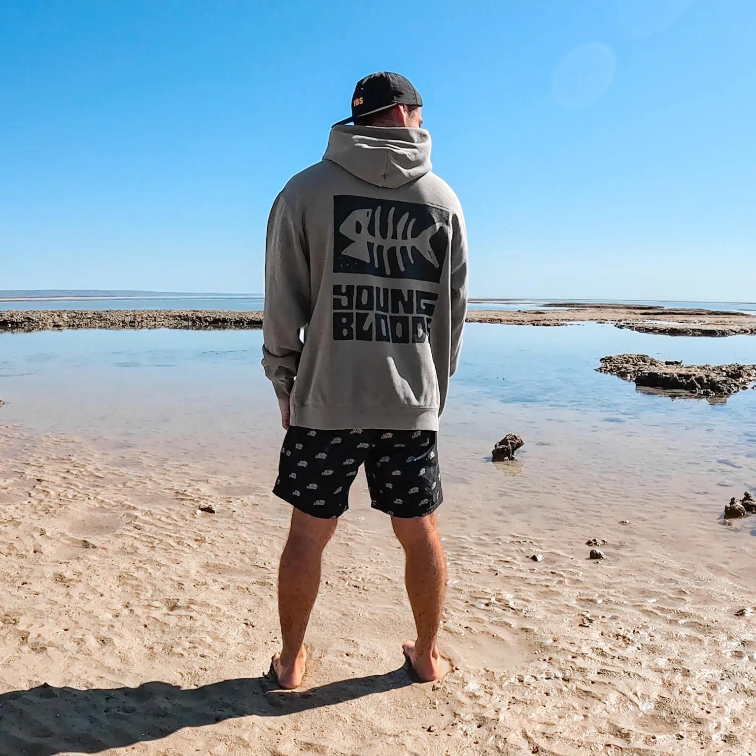 Youngbloods Fishbone Logo Relax Pullover Hoodie